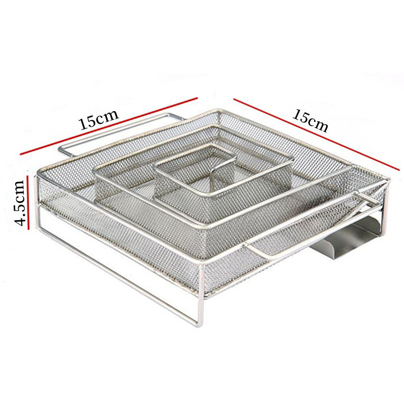 Stainless Steel Cold Smoke Generator Round Smoke Basket Outdoor Barbecue Charcoal Spice Rack BBQ Stainless Steel