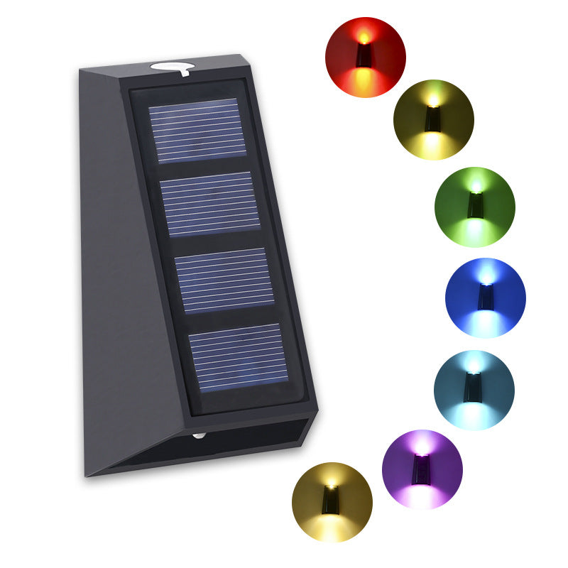 Solar Wall Light Up and Down Lighting Light Solar Outdoor Wall Washing Light Fence Light Solar Garden Light