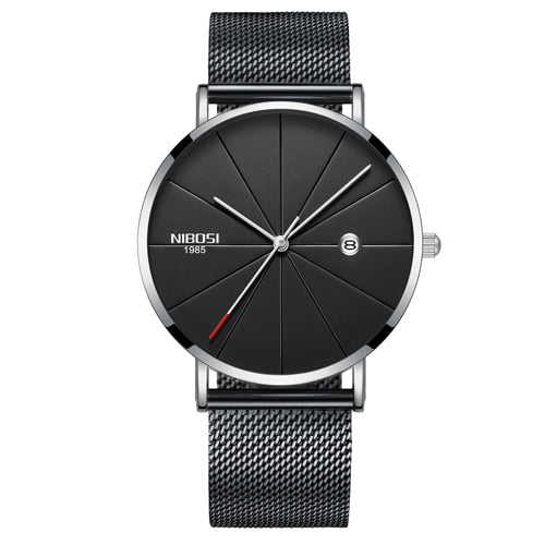 NIBOSI Ultra Thin Fashion Men Watch Top Luxury Brand Business Quartz Watches Waterproof Sports Watch