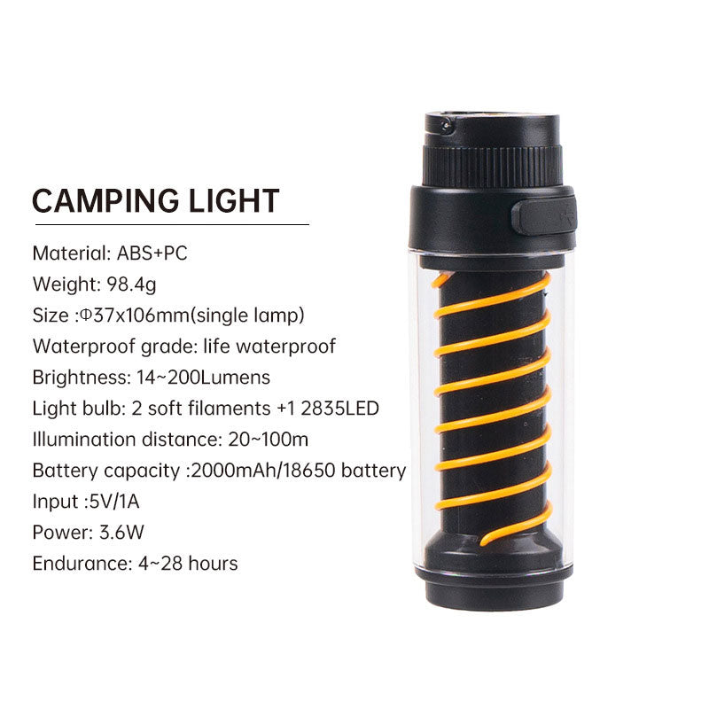 Outdoor Camping Light Portable Night Light Portable Flashlight Tripod Stand Lighting Lighthouse Marquee Tent Atmosphere Light