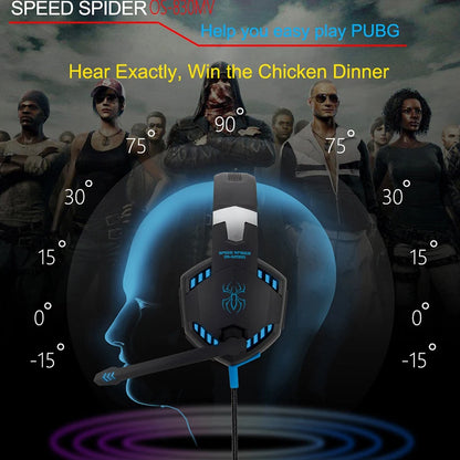 G2000 Gaming Headsets Big Headphones with Light Mic Stereo Earphones Deep Bass for PC Computer Gamer Laptop PS4 New X-BOX