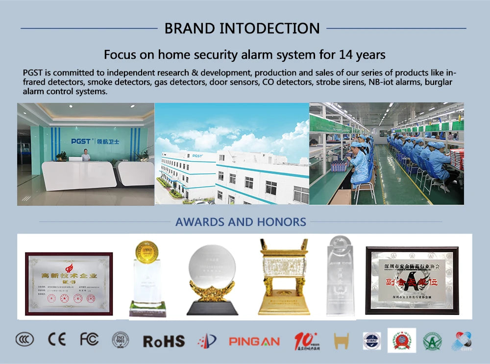 GSM Alarm System Tuya Smart Home WIFI Home Security System DIY Kit with door sensor and PIR motion sensor work with Alexa