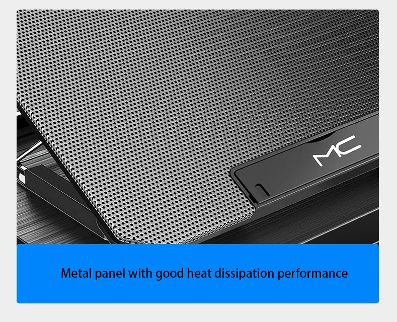 Gaming Laptop Cooler Large Size For 12-16 Inch Notebook Two USB Laptop Cooling Pads Wind Speed Adjustable Silent Laptop Stand