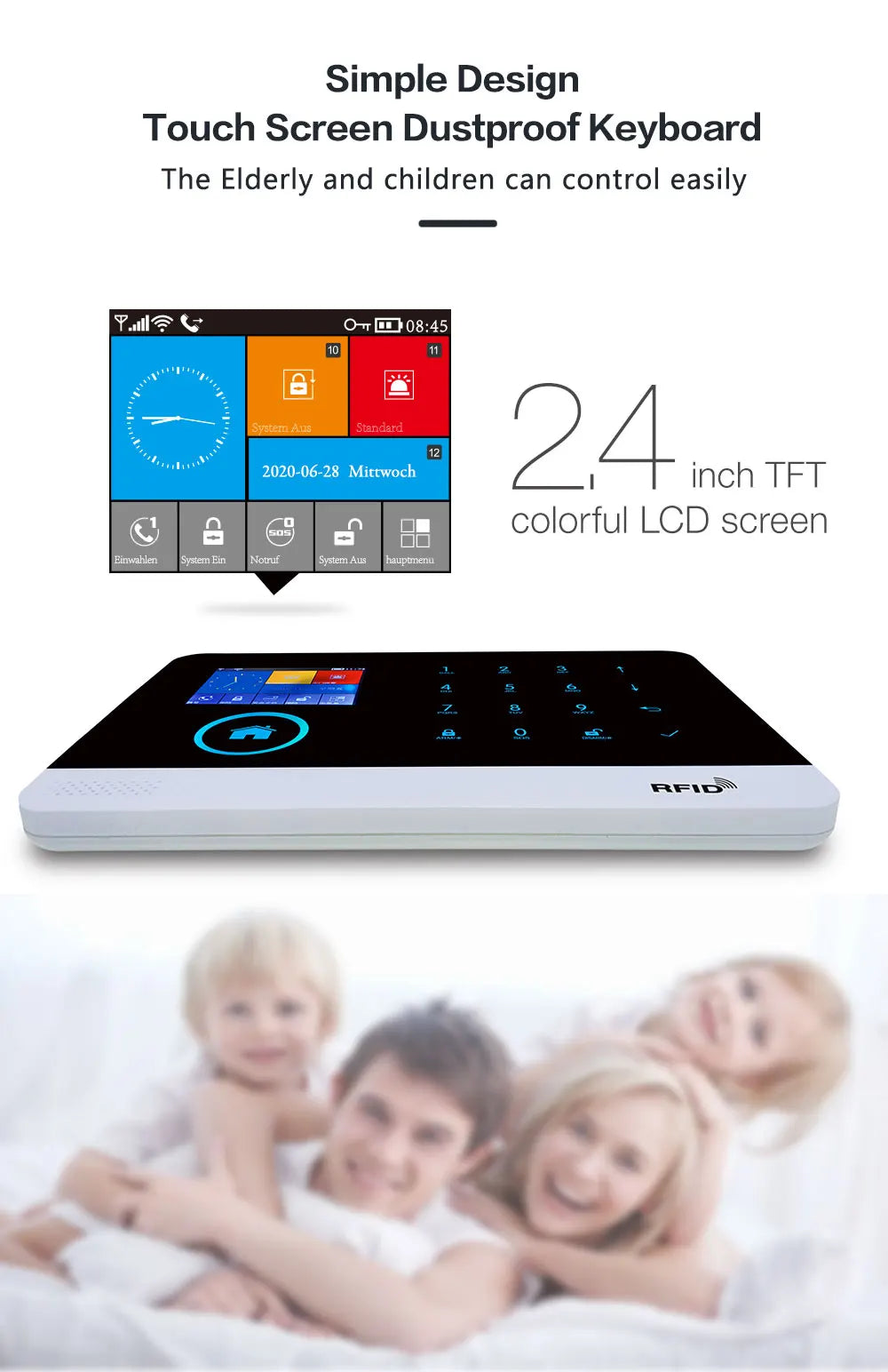 WiFi Alarm System for Home Burglar Security Tuya Smart House App Control 433MHz GSM Wireless With Motion Sensor Camera
