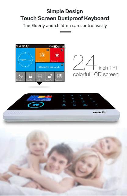 WiFi Alarm System for Home Burglar Security Tuya Smart House App Control 433MHz GSM Wireless With Motion Sensor Camera