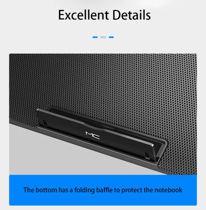 Gaming Laptop Cooler Large Size For 12-16 Inch Notebook Two USB Laptop Cooling Pads Wind Speed Adjustable Silent Laptop Stand