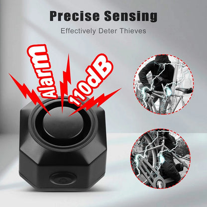 Camluxy Wireless USB Charging Waterproof Bike Alarm Remote Control Vibration Detector Alarm Motorcycle Burglar Alarm