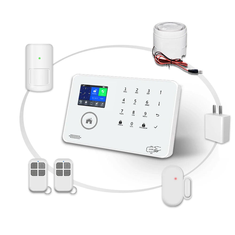2.4 Inch GSM+WIFI Home Security  Burglar  Alarm System  With IP Camera