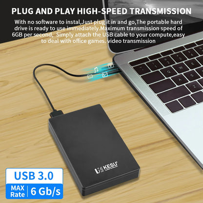 HDD Portable External Hard Drive 2tb/1tb/500gb 2.5" USB Hard Disk Storage memory for PC, Desktop tablets Laptop MacBook Computer