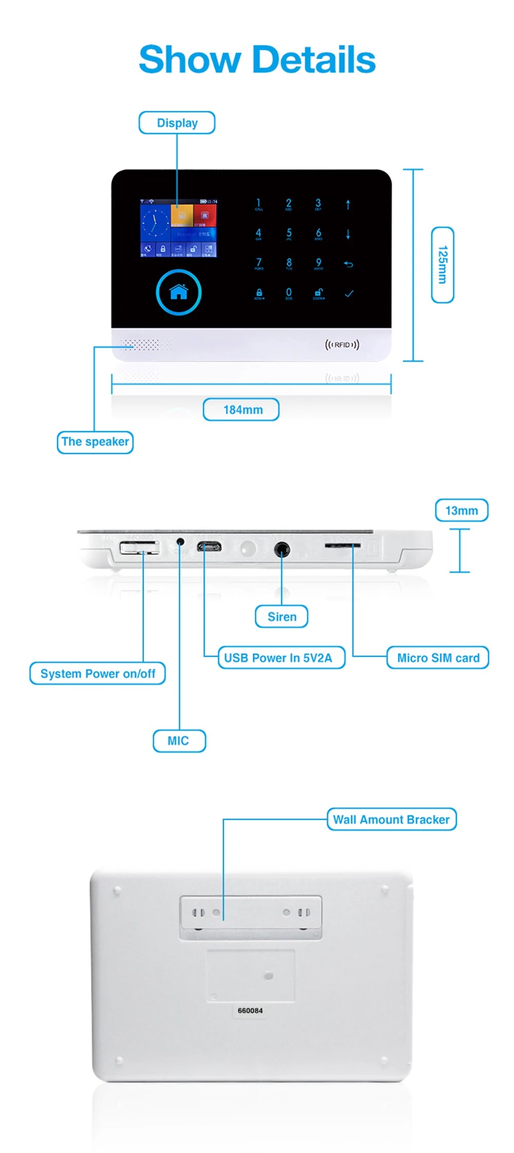 WiFi Alarm System for Home Burglar Security Tuya Smart House App Control 433MHz GSM Wireless With Motion Sensor Camera
