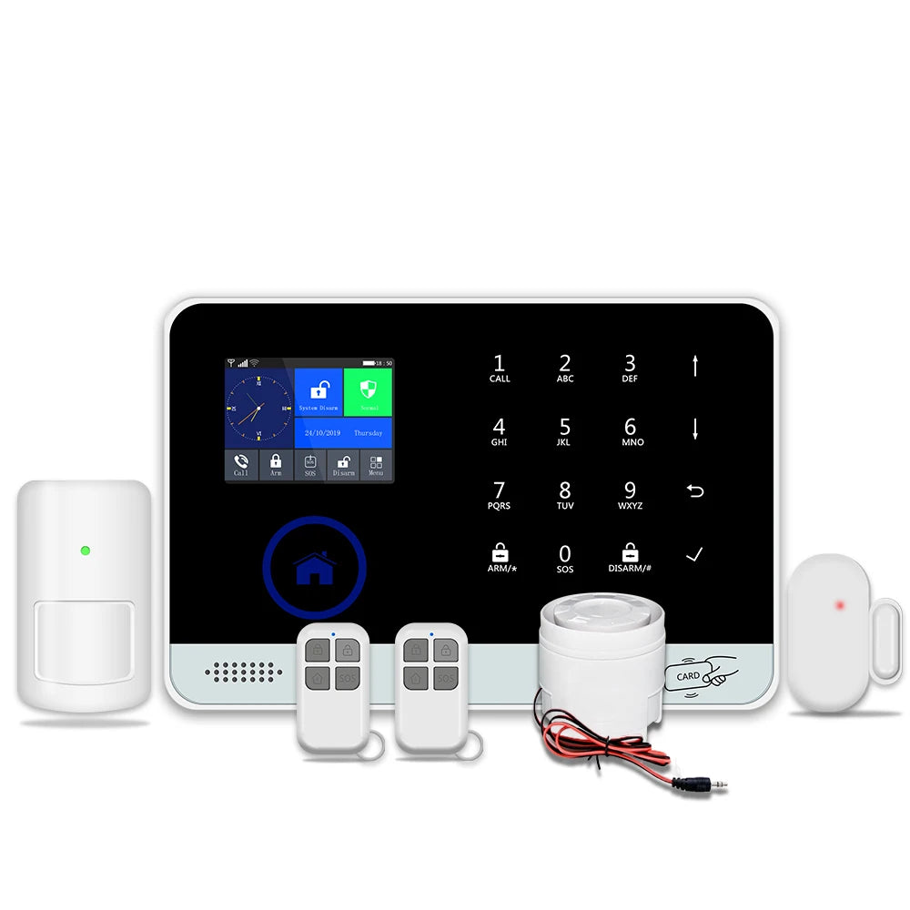 2.4 Inch GSM+WIFI Home Security  Burglar  Alarm System  With IP Camera
