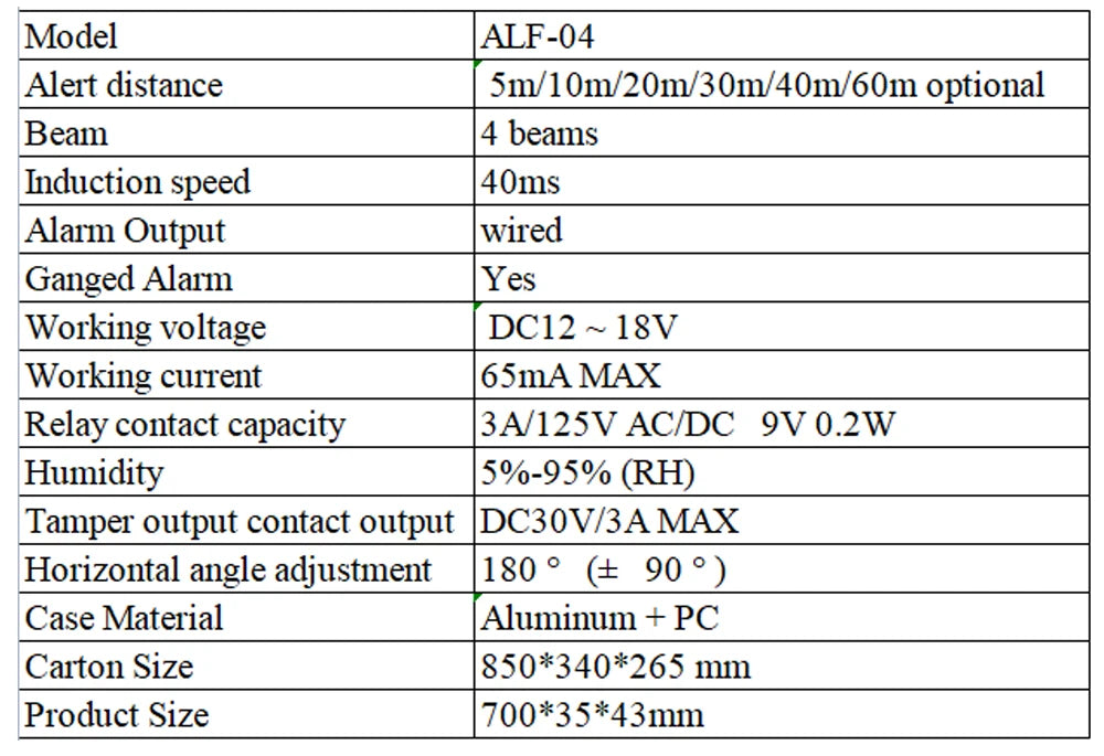 Home Smart Wireless Home Security 4 Beams Alert Infrared Sensor Alarm system Anti-theft Motion for Wall Window Detector Alarm