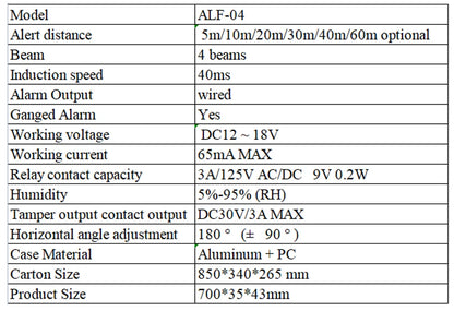 Home Smart Wireless Home Security 4 Beams Alert Infrared Sensor Alarm system Anti-theft Motion for Wall Window Detector Alarm