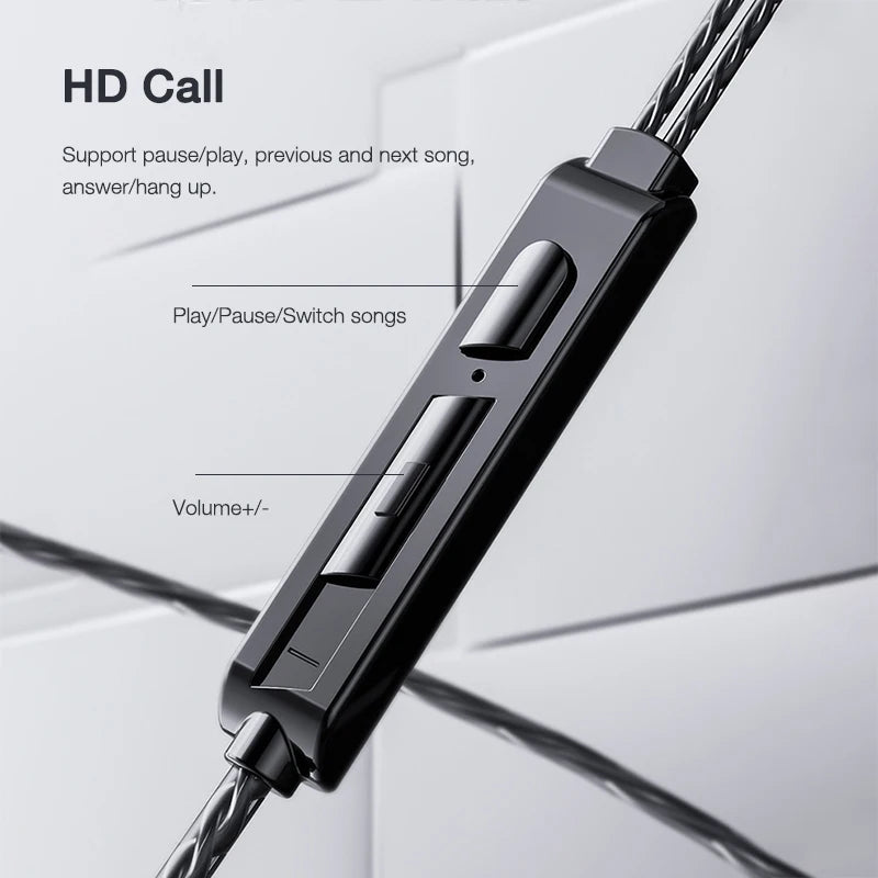 EARDECO Mobile Wired Headphones for Phone Earphone Super Bass Stereo In Ear 3.5mm Headphone with Mic Earbuds Noise Cancelling