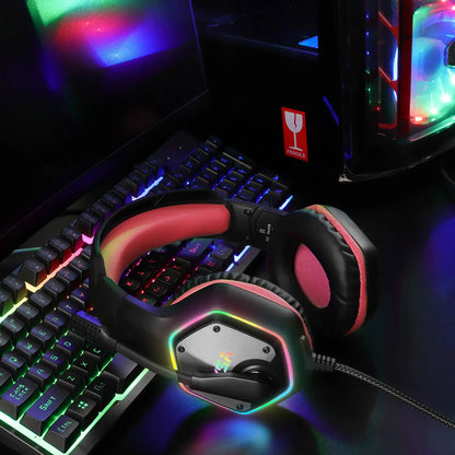 Gaming Headphones For PC/PS4/PS5 EKSA E1000 7.1 Surround RGB Gaming Headset Gamer USB Wired Headphones with Noise Cancelling Mic