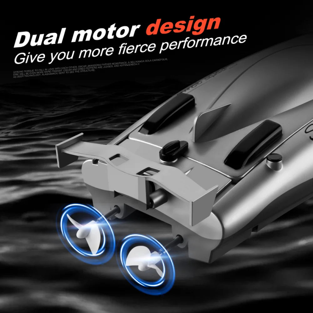 30Km/h Racing Boat 2.4G Radio controlled Rc Boat High Speed Speedboat 20Mins 2Ch Dual Motor Waterproof  Ship Boys Christmas gift