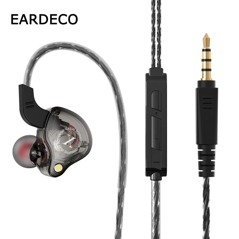 EARDECO Mobile Wired Headphones for Phone Earphone Super Bass Stereo In Ear 3.5mm Headphone with Mic Earbuds Noise Cancelling