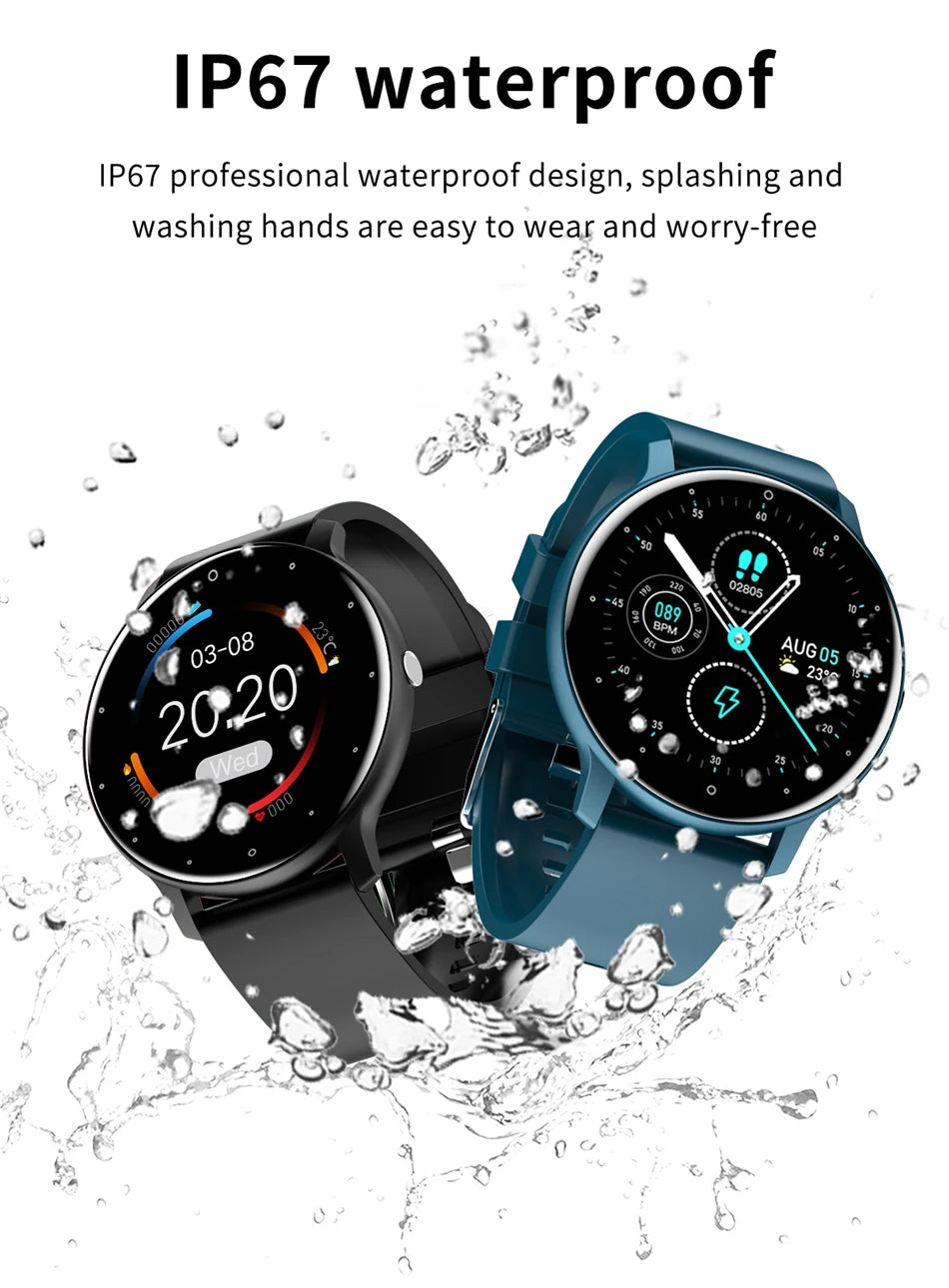 LIGE 2025 New Smart Watch Men Full Touch Screen Sport Fitness Watch IP67 Waterproof Bluetooth For Android ios smartwatch Men+box