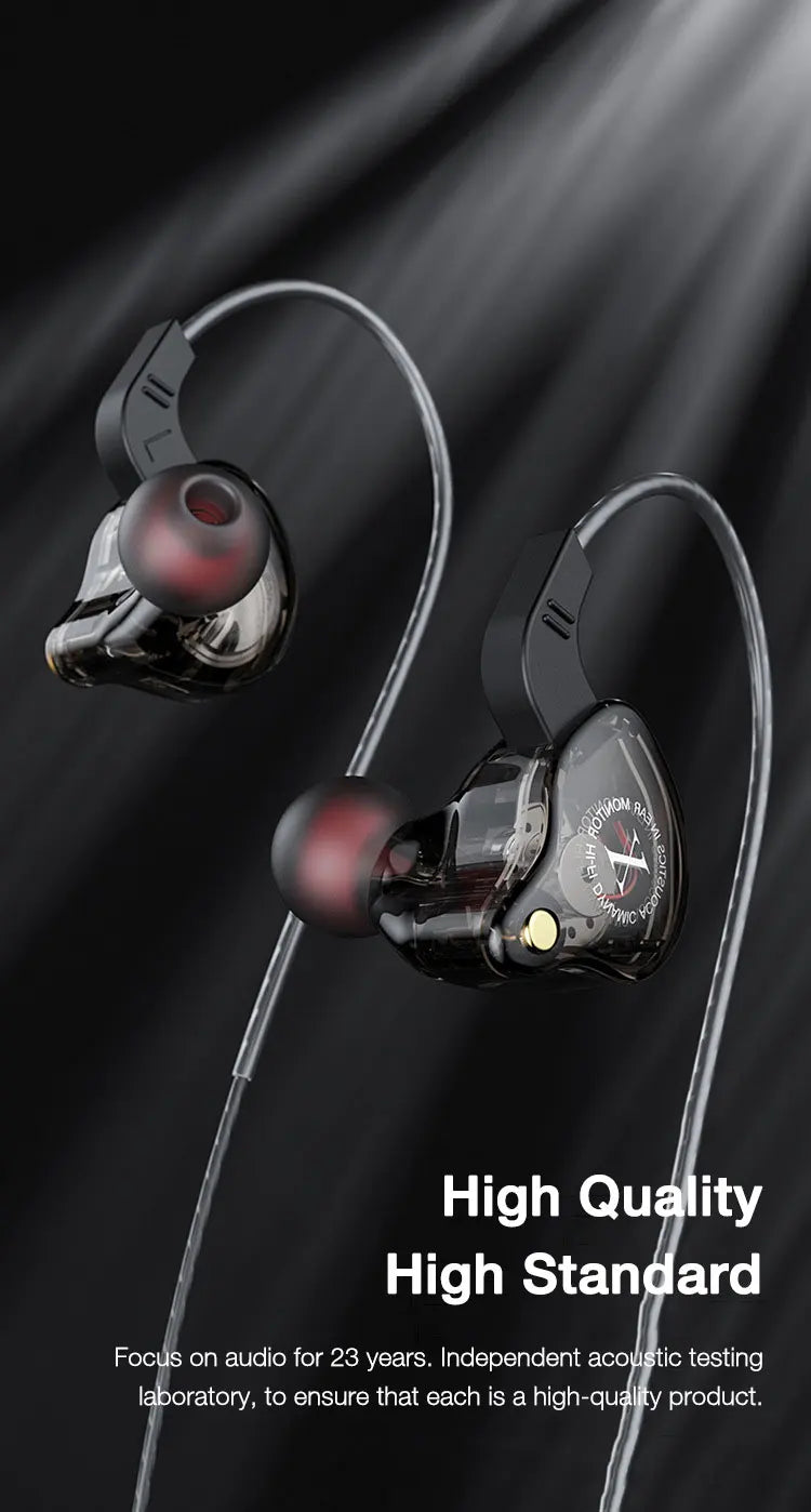 EARDECO Mobile Wired Headphones for Phone Earphone Super Bass Stereo In Ear 3.5mm Headphone with Mic Earbuds Noise Cancelling