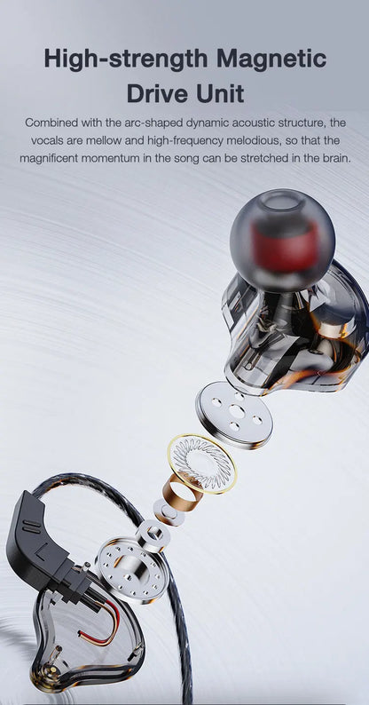 EARDECO Mobile Wired Headphones for Phone Earphone Super Bass Stereo In Ear 3.5mm Headphone with Mic Earbuds Noise Cancelling