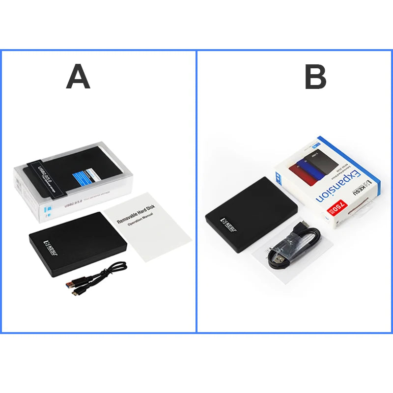 HDD Portable External Hard Drive 2tb/1tb/500gb 2.5" USB Hard Disk Storage memory for PC, Desktop tablets Laptop MacBook Computer