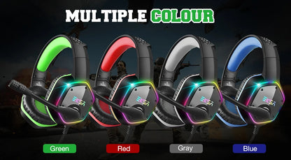 Gaming Headphones For PC/PS4/PS5 EKSA E1000 7.1 Surround RGB Gaming Headset Gamer USB Wired Headphones with Noise Cancelling Mic