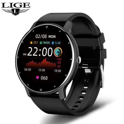 LIGE 2025 New Smart Watch Women Full Touch Screen Sport Fitness Watches IP67 Waterproof Bluetooth For Android ios smartwatch Men