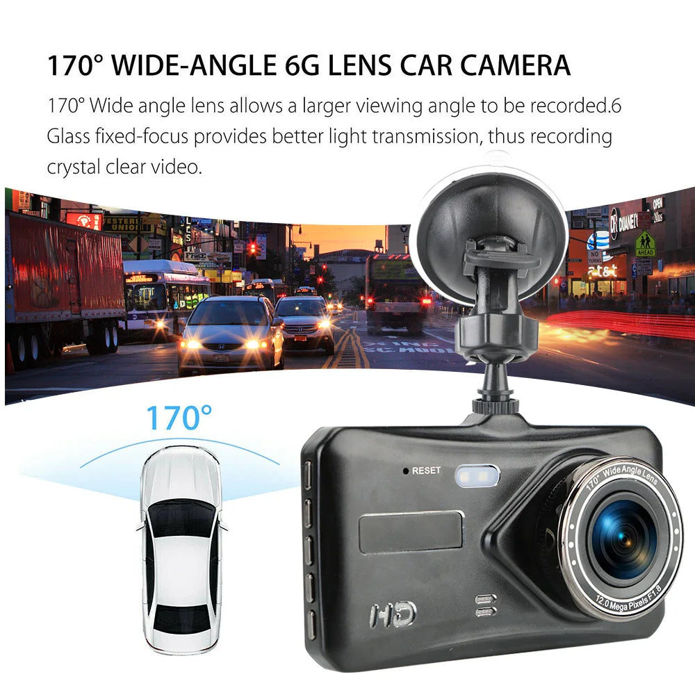 Dash Cam Touch Screen 4" HD 1080P Video Recorder Camera Auto DashCam Car DVR