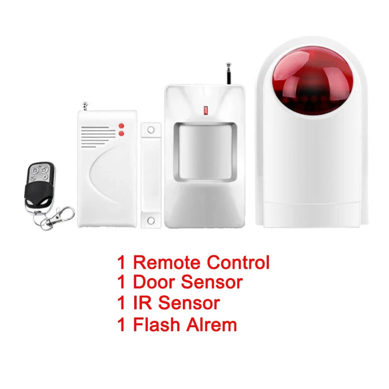 Home Smart Wireless Home Security 4 Beams Alert Infrared Sensor Alarm system Anti-theft Motion for Wall Window Detector Alarm