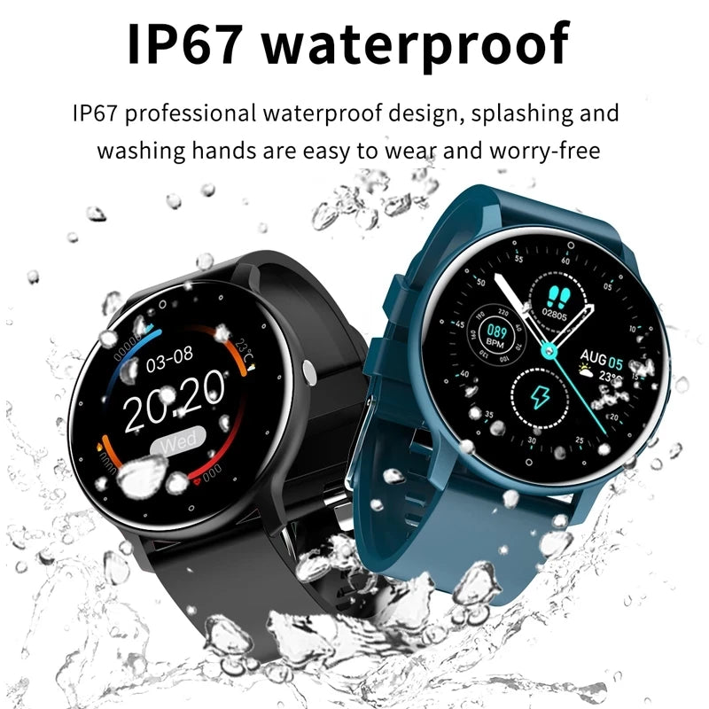 LIGE 2025 New Smart Watch Men Full Touch Screen Sport Fitness Watch IP67 Waterproof Bluetooth For Android ios smartwatch Men+box