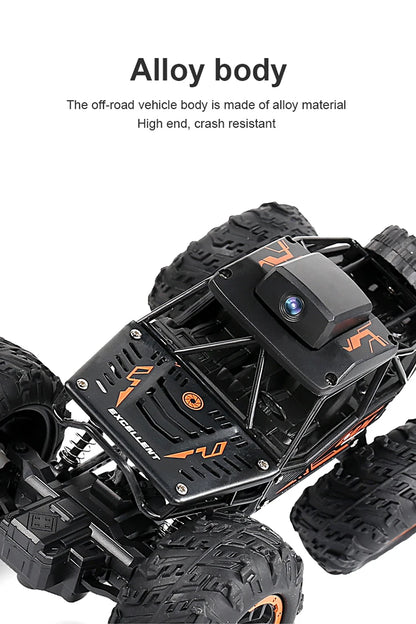 1:18 RC Car APP Controlled Remote Control Car Off Road Truck 4WD with HD Camera Rock RC Crawler Trator Toys Child Gifts