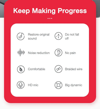 EARDECO Mobile Wired Headphones for Phone Earphone Super Bass Stereo In Ear 3.5mm Headphone with Mic Earbuds Noise Cancelling