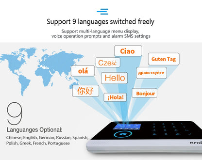 GSM Alarm System Tuya Smart Home WIFI Home Security System DIY Kit with door sensor and PIR motion sensor work with Alexa