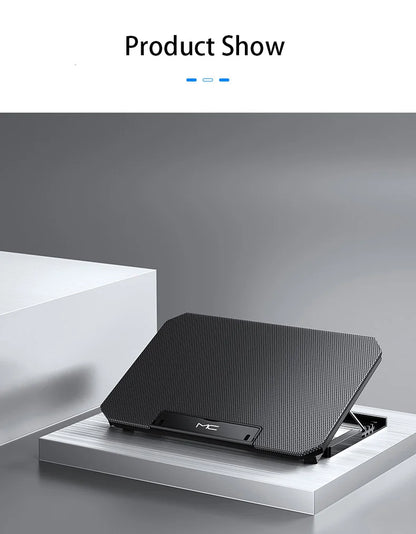 Gaming Laptop Cooler Large Size For 12-16 Inch Notebook Two USB Laptop Cooling Pads Wind Speed Adjustable Silent Laptop Stand