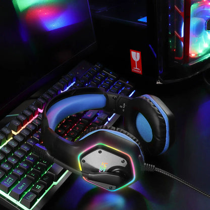 Gaming Headphones For PC/PS4/PS5 EKSA E1000 7.1 Surround RGB Gaming Headset Gamer USB Wired Headphones with Noise Cancelling Mic