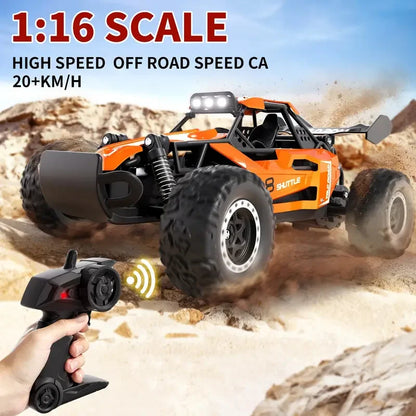 RC Cars Off-Road 2WD 1:16 Scale All Terrain Fast 20KM/H High Speed Electric Vehicle with 2.4GHz Metal Shell Remote Control Truck