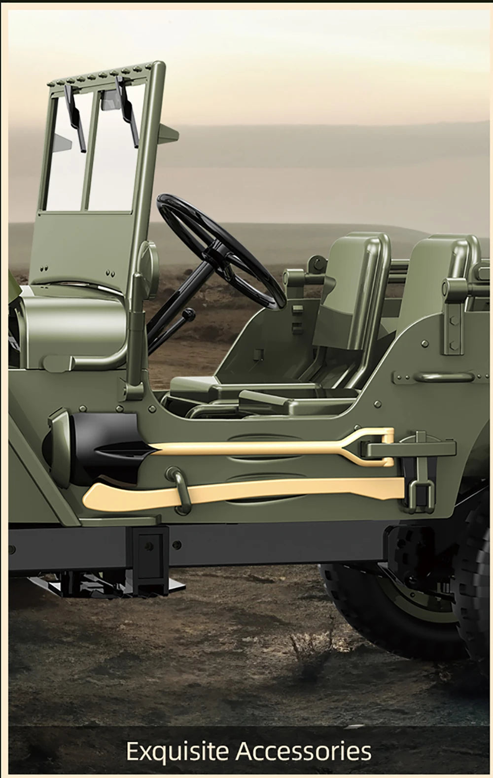 JJRC C8815 RC Car 1/10 WILLYS 1941 4WD RTR RC Crawler 2.4G Remote Control Car Off-road Climbing Military RC Truck Toys Gift