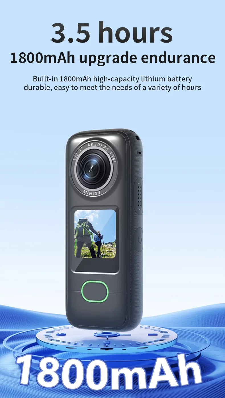 4K Action Camera HD Touch Screen Outdoor Anti Shake Sports DV Handheld Video Recorder Vlog Action Cam Pocket Body Camera