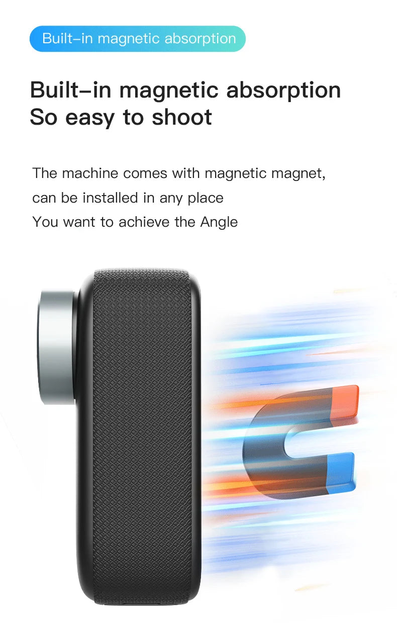 4K WiFi Thumb Sports Camera Motorcycle Bike Waterproof DV Cycling Recorder Magnetic Attraction Outdoor Portable Small Camcorder