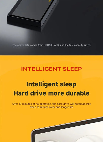 KODAK, P190, Portable HDD mechanical mobile disk, 500GB/1Tb/2Tb, portable gaming hard drive storage, suitable for PC, electronic