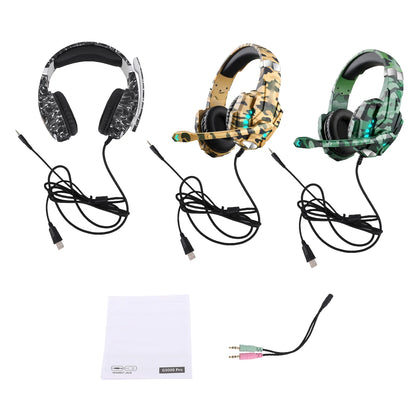 Gaming Headset with Noise-Isolating Microphone, Over Ear Game Headset with LED Lighting, Volume Control, Mute Key for Smartphone