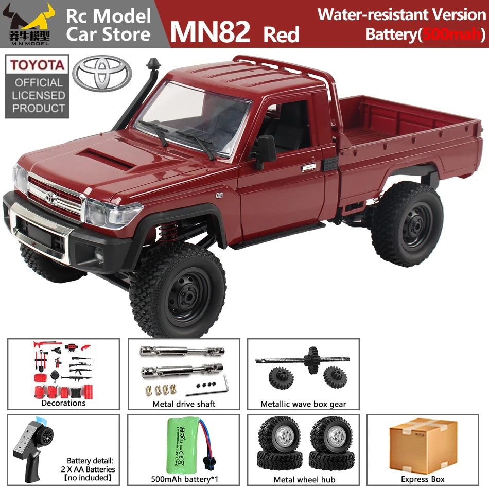 MN MODEL 1/12 4WD Remote Control Diving Off-road Car Climbing Truck All Terrain Vehicle Rock Crawler Wading Pickup Toy for Adult