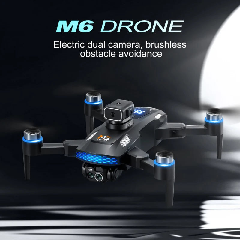 Xiaomi M6 RC Drone 8K Aerial HD Dual Camera 5G WIFI Intelligent Obstacle Avoidance With Screen GPS Ruturn Brushless Power Drone