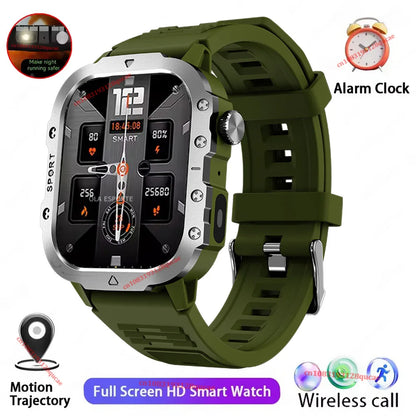 2025 New Military Smart Watch Men Outdoor 2.01" Al Voice Bluetooth Call Smartwatch Surprise Gift Outdoors For Android & IOS Male