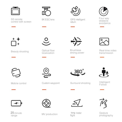 2025 V168 MAX GPS Drone Professional 8K Camera Aerial FPV Brush Avoiding Obstacle with Large Screen Remote Control Folding Dron