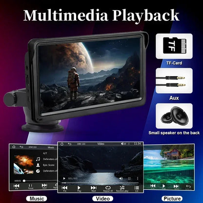 Wireless CarPlay Android Auto Car Radio Multimedia Video Player 7" Touch Screen With AUX