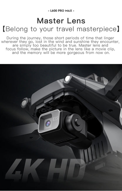 L600-1/L600 PRO MAX Remote control drone with screen Dual camera 4K Professional dron with camera GPS FPV quadcopter 3KM flight