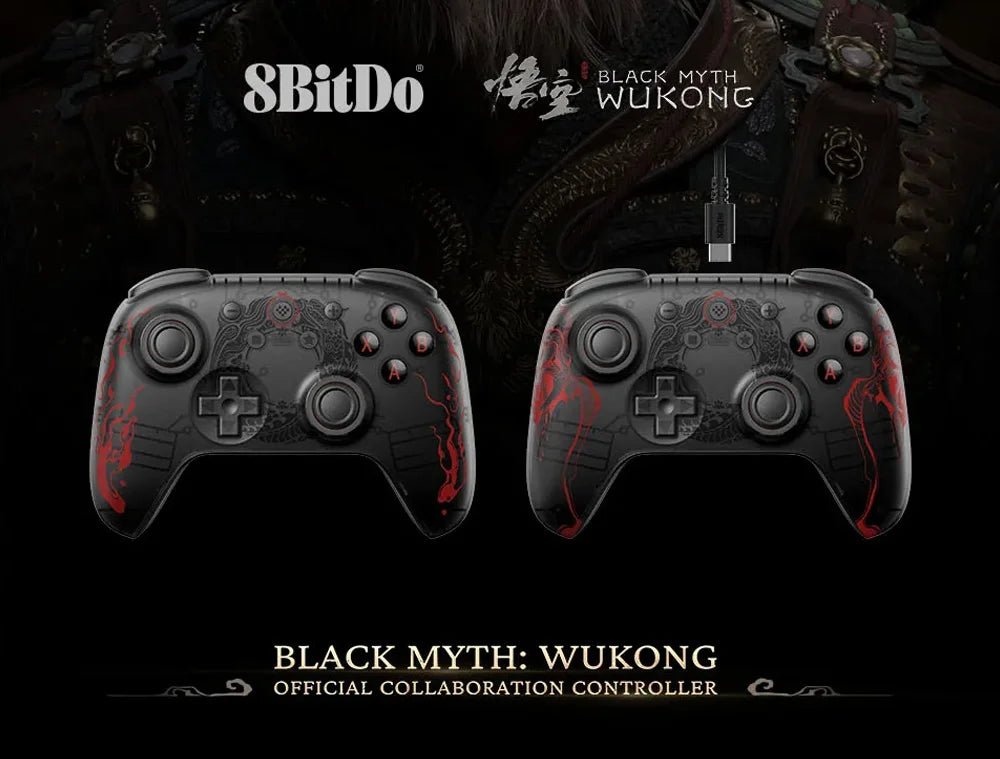 8BitDo Gamepads PC Black Myth Wukong Ultimate 2C Wireless or Wired Gaming Controller Windows 10 11 Steam Raspberry Pi Android