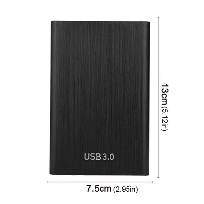 2.5 Inch Portable Hard Drive USB 3.0 External Hard Drive 1TB Metal Plug and Play for Macbook Tablet Computer