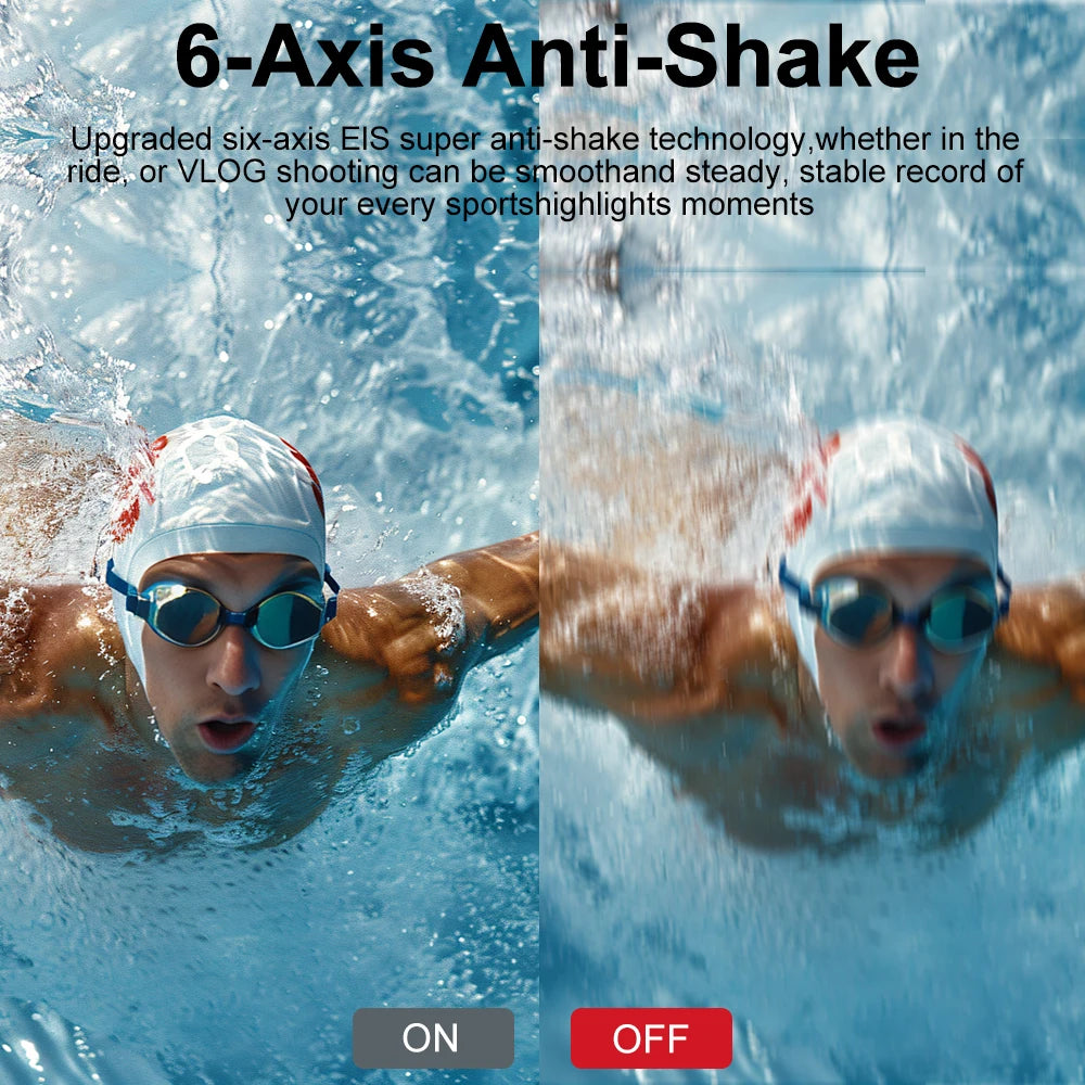 Ourlife 5K 4K60FPS Action Camera IPS Touch LCD EIS 170° DVR 30M Waterproof 5X Zoom Sport Camera With Wireless Mic&Remote Control